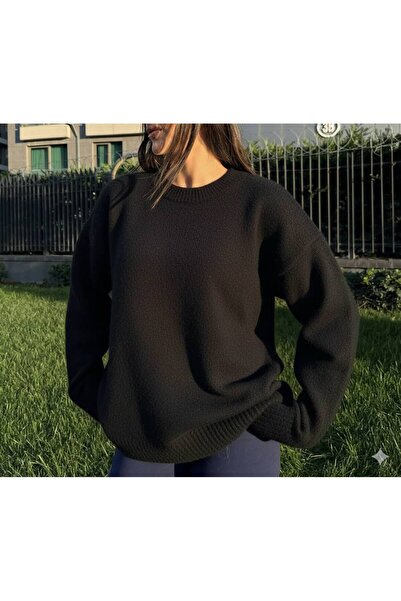 Koçer Triko Plain Crew Neck - Casual and Comfortable - Soft Textured Crew Neck