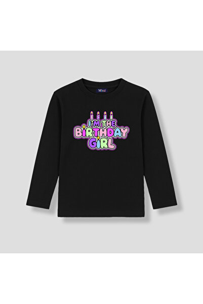 mixxi fashion تي شيرت للفتيات بأكمام طويلة من Birthday Girl Happy Birthday Iy...