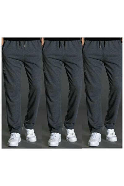TORUK MAKTO 3 Pieces Unisex Regular Anthracite Anthracite Anthracite Flared Leg Sweatpants