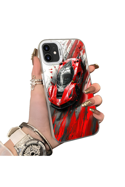 ucuc iPhone 11 Compatible Silicone Edge Hard Back Anti-Fall Case Racing Car S...