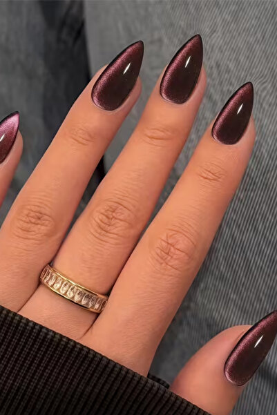 Dvl Kedi Gözü 30 adet Takma Tırnak - Cat Eyes (Yansımalı) Kendinden Yapışkanlı Takma Tırnak Seti