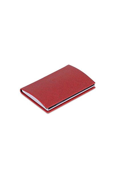 PİGADO Faux Leather Metal Business Card Holder