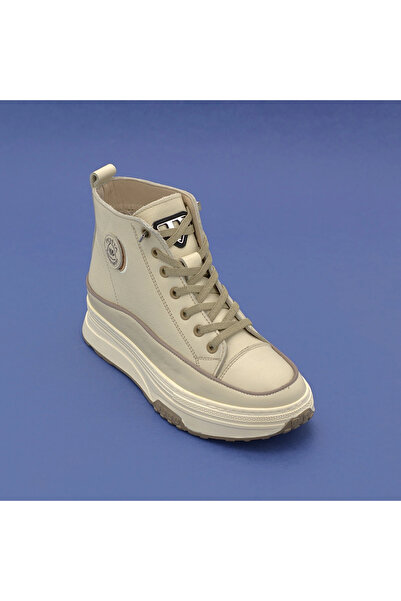 Pepita B020 Hakiki Deri Spor Bot Bej