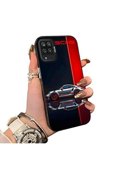 ucuc Samsung Galaxy A12/M12 Uyumlu Silikon Kenar Sert Arka Anti Düşme Kılıfı ...