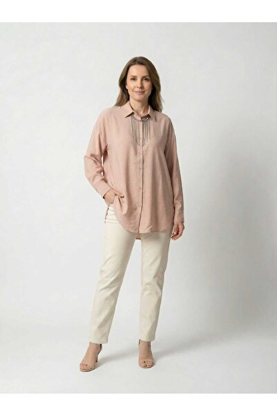 LOVE KREM RENK MOM JEANS KOT PANTOLON 44 BEDEN