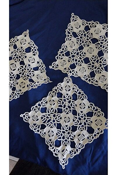 Papatyam مجموعة عرض من الكروشيه المحبوك من خيوط القطن مقاس 18 × 18، 3 قطع