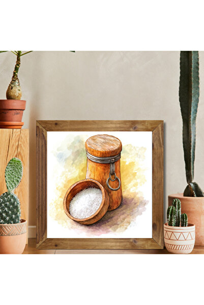 woodhomeworks One Piece Real Wood Framed Decor Pictură pătrată