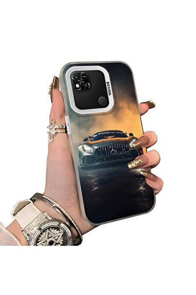 ucuc Xiaomi Redmi 9C Uyumlu Silikon Kenar Sert Arka Anti Düşme Kılıfı Yarış A...