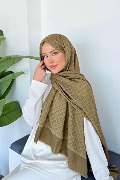 Hazamoda Şal din bumbac organic Eva, verde ulei