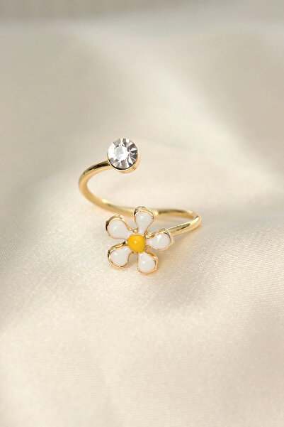 shopwave ديزي تصميم الزركون حجر خاتم قابل للتعديل