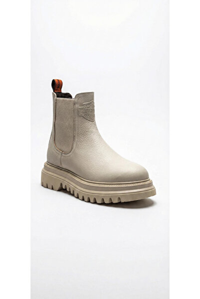 Harley Davidson حذاء نسائي من الجلد الطبيعي من Mourır Beige M.Floter