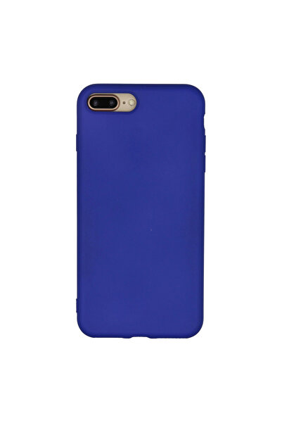 FREEDOM STOREE جراب آيفون 7 بلس سيليكون مخملي نانو من الداخل - أزرق داكن