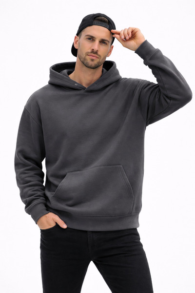 Red Planet هودي سادة و فتحة اصبع بخامة مميزة وراقية