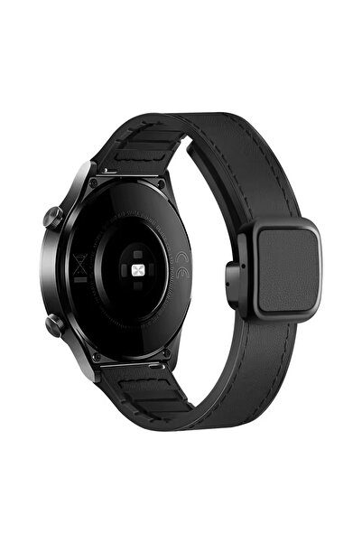 Alstrap Huawei Watch GT6/GT5/GT4/GT3 Pro/GT3 Uyumlu 46mm Manyetik Tokalı Suni...