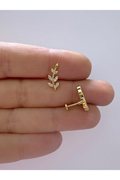 Arescollection 1 adet zirkon taşlı helix piercing ( önden açılan )