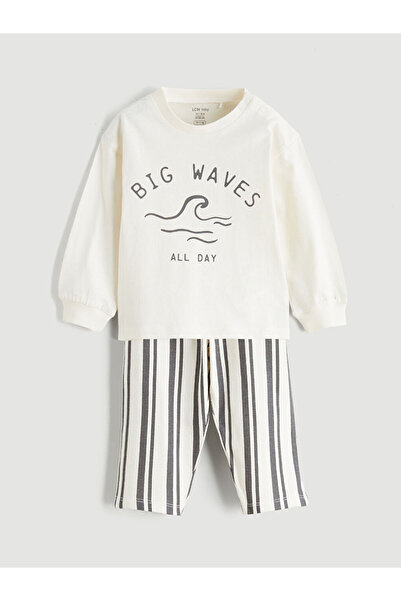 LC Waikiki قم بإنشاء أسلوبك من متجر UZG مع تيشيرت وبنطلون Ecru مطبوع للأولاد ...