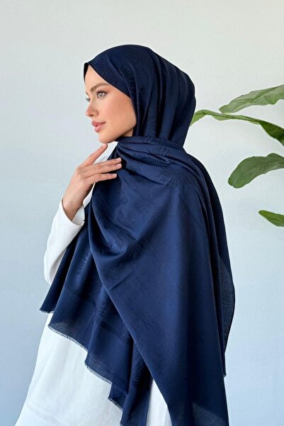 Hazamoda شال غاغا من القطن العضوي باللون الأزرق الداكن