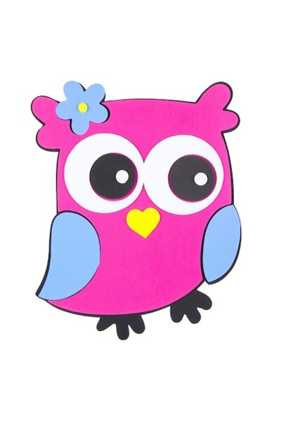 Actual Investing Children's Wall Decoration, Owl Model, 26x20 cm, Foam