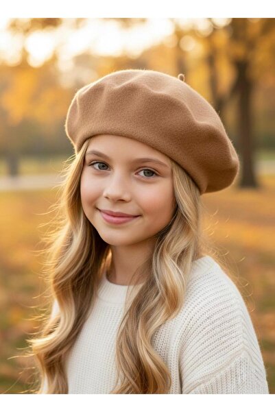 Goldmine Pălărie de pâslă pentru pictor francez pentru copii, pene de cămilă