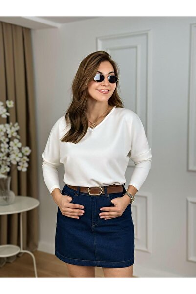LUNES V-Neck Modal Fabric Blouse