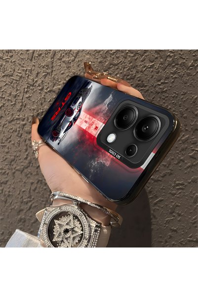 ucuc Xiaomi Redmi Note 13 Pro 4g Compatible Silicone Edge Hard Back Anti-Fall Case Racing Car Style
