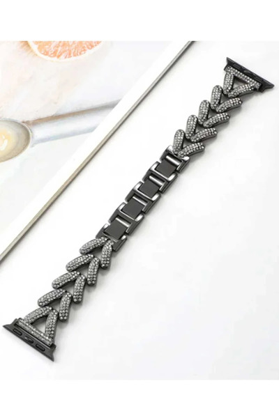 NewFace 1612711747 سوار ساعة أبل 38 ملم من حجر النود (131127) - أسود