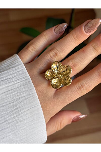 HOUSEKİ خاتم زهرة فولاذي مقاوم للصدأ قابل للتعديل