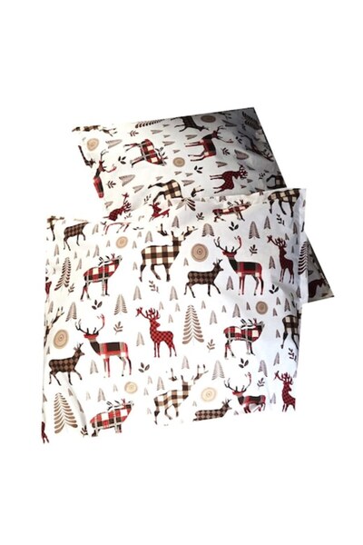 Mcf Set of 2 Pillow Covers, MCF, Christmas Reindeer, Cotton, 50x70cm