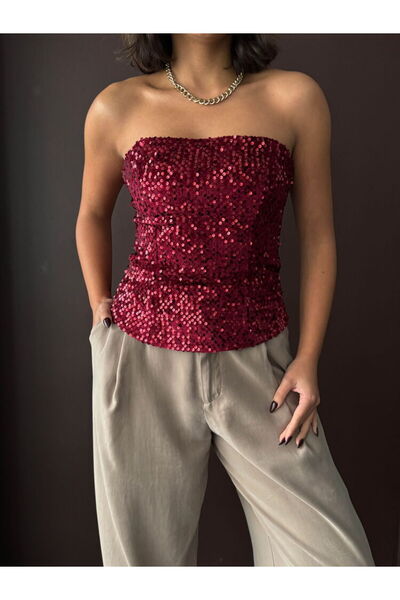 TOPSHOW STRAPLEZ BLUZ YILBAŞI