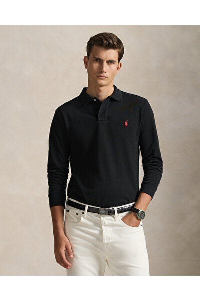 Ralph Lauren Black Label Relaxed Kesim File Uzun Kollu Polo Tişört