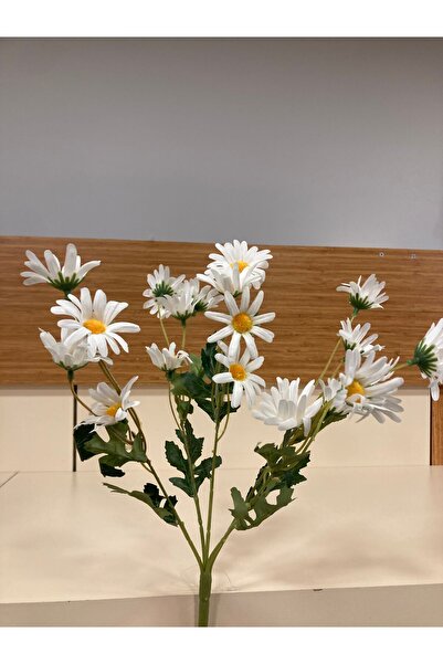 PLUS HOME YAPAY ÇİÇEK BEYAZ PAPATYA DEMETİ YÜKSEKLİK 35 CM