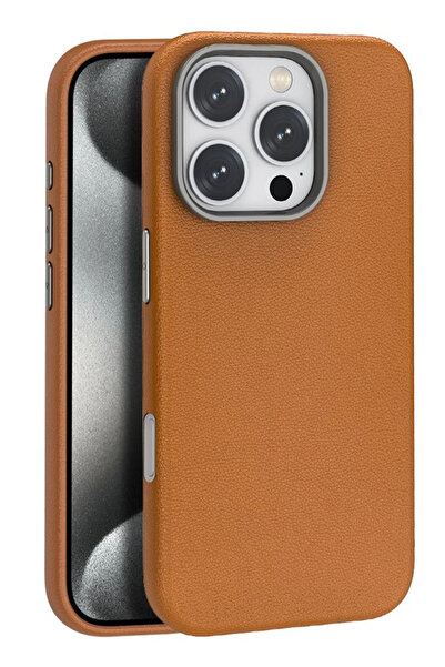 Joko 1612000747 غطاء ماج سيف من الجلد لهاتف آيفون 16 برو ماكس (200020) - بني