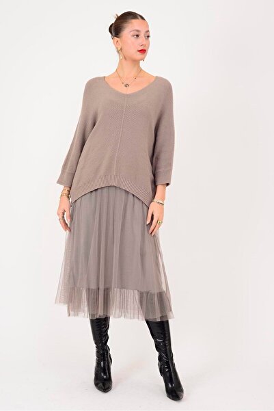 Park Moda 24266 Dual Tulle Detail 2 Piece Dress