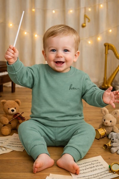 tunays shopping 100% органичен памук, 2-компонентен комплект за момичета/момчета