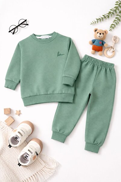 tunays shopping طقم أطفال من قماش قطني عضوي 100% بخيطين