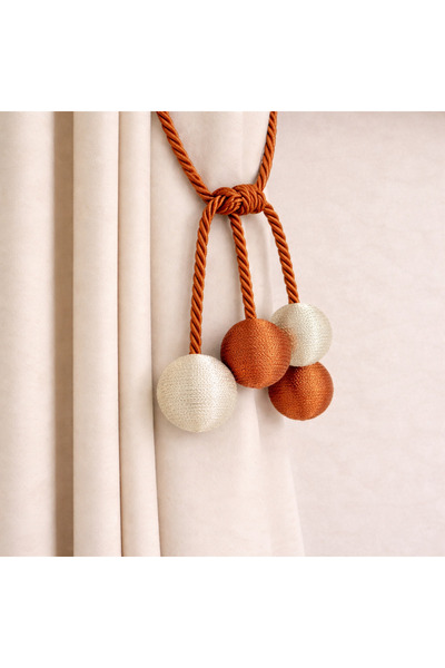 MEFAKS TEKSTİL Modern Sarım 4 Toplu Braçol Kornişe Takmatik İpli Tavan Perde Aksesuarı