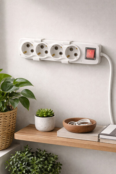 Tasarım Duvar Tipi Priz Tutucu & Priz Sabitleyici & Kablo Düzenleyici