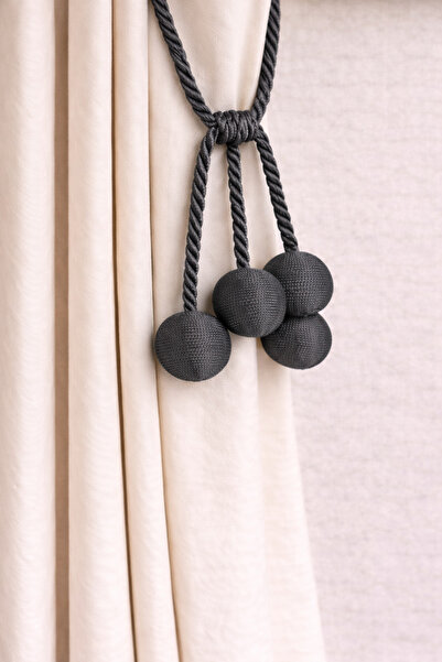 MEFAKS TEKSTİL Μοντέρνο αξεσουάρ κουρτινών οροφής με 4 μπάλες, κορνίζα και κο...