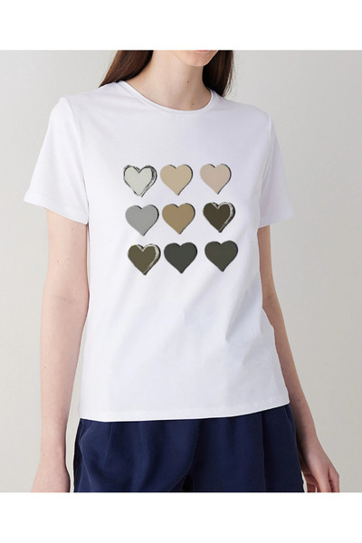 shi dumanlar giyim supradimensionat 9 L Kalp cu imprimeu Unisex /Bay tricou t...