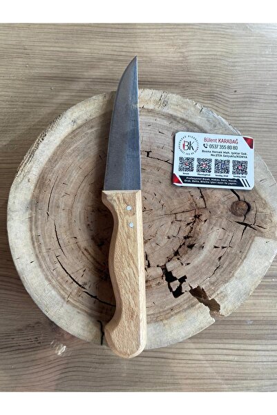 Karadağ 🔪 SÜRMENE Mutfak Bıçağı Kahverengi Sap 14,5 cm