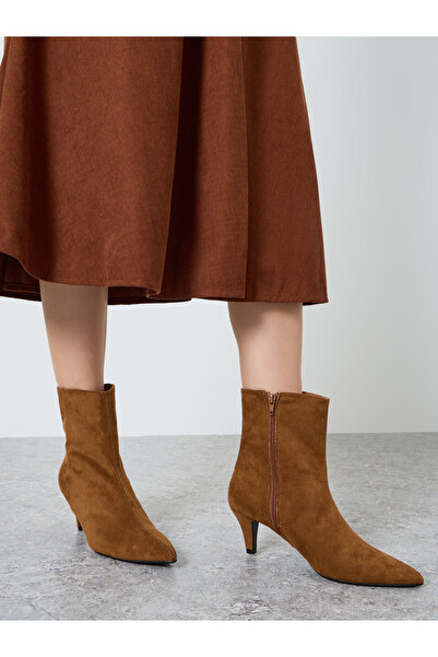 Styli Women Brown Suede Ankle Boots