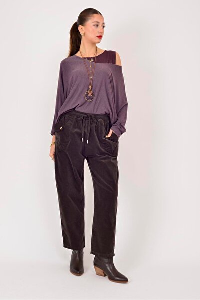 Park Moda K043 Cep Detailled Beli Lasti̇kli̇ Kadi̇ve Pantolon