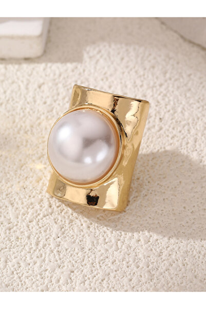 Take Two By Styli خاتم دائري مزين باللؤلؤ الصناعي