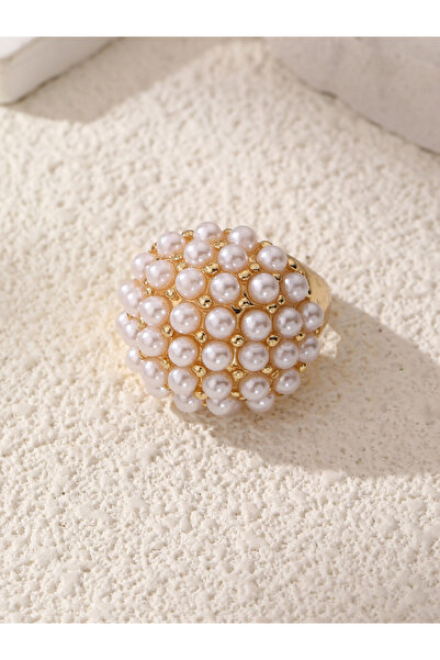 Take Two By Styli خاتم مزين باللؤلؤ الصناعي