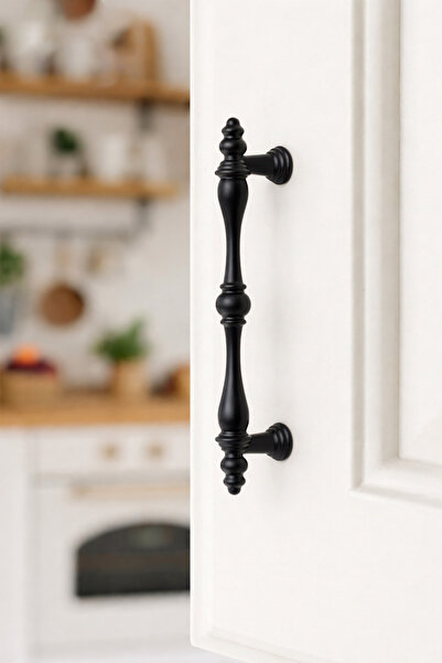 BERFİNO 335/096/16 5'li Mat Siyah Dolap & Çekmece Kulpu 96 mm – Metal Mobilya...