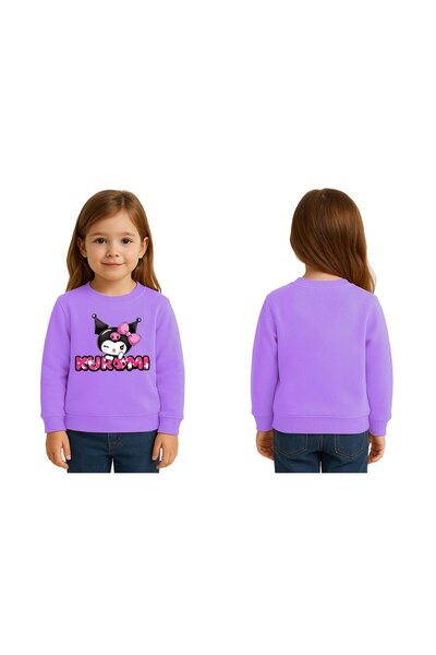 SEDİRLİ Унисекс детска блуза с принт Kuromi, 3-нишка Sherpa