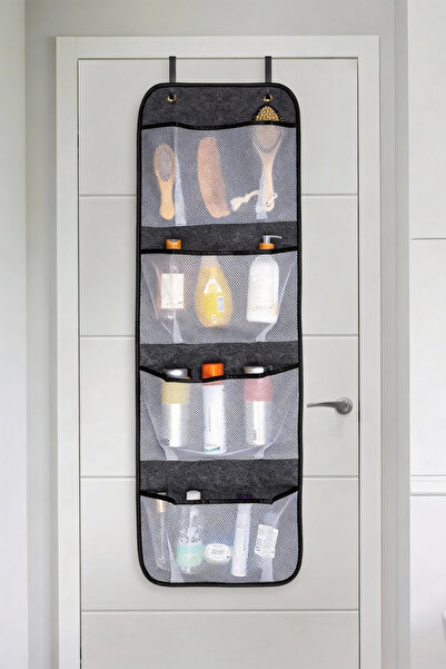 Vivenda 4 Compartment Door Back Organizer Felt & Mesh Multi-Purpose Organizer...