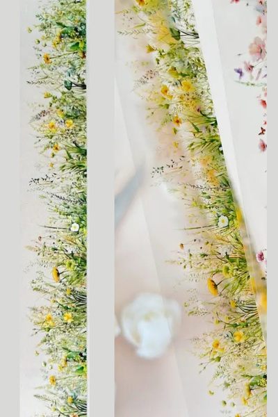 Kolbi Craft Şeffaf Çiçek Çimen Şerit Pet Bant Rulo 3cmx2m Scrapbook Bullet Jo...