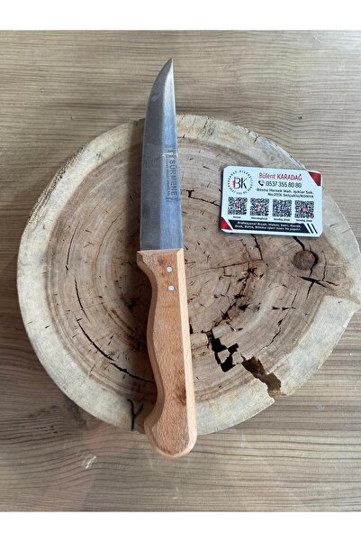 Karadağ 🔪 SÜRMENE Mutfak Bıçağı Kahverengi Sap 15,5 cm