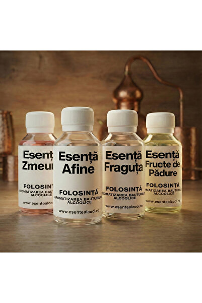 Spicehub Set 4 esente pentru lichioruri si bauturi: zmeura, afine, fraguta, fructe de padure, 400 ml